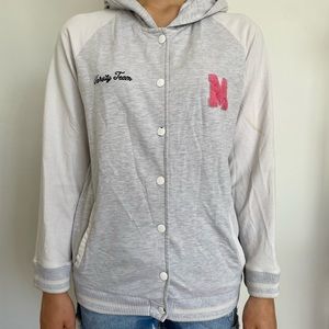 Hooded varsity sweater for 13-14 year old